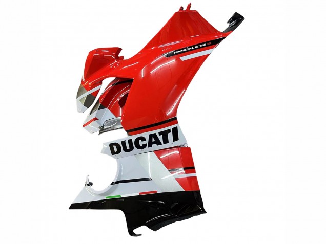 Carenados Moto Ducati Panigale V4 V4S 2018-2019 - Blanco Plata Rojo Negro Brillante