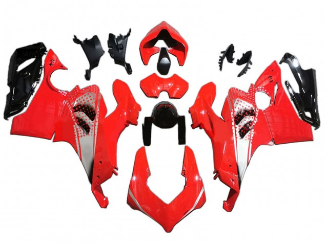 Carenados Moto Ducati Panigale V4 V4S 2020-2021 - Rojo Blanco Negro Brillante