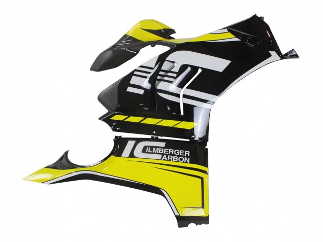 Carenados Moto Ducati Panigale V4 V4S 2020-2021 - Amarillo Blanco Negro Brillante