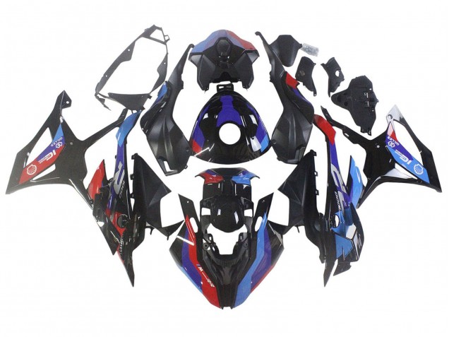 Carenado Moto BMW S1000RR 2023-2024 - Negro Azul Rojo