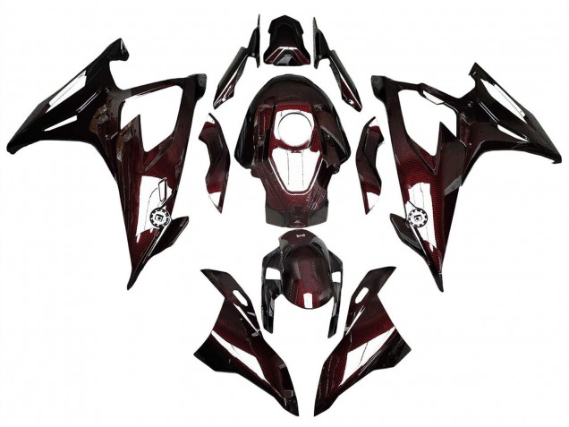 Carenados Moto BMW S1000RR 2019-2022 - Rojo Oscuro FibraCarbono