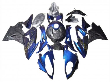 Carenados Moto BMW S1000RR 2015-2016 - Gradiente Púrpura Azul Falsificado FibraCarbono