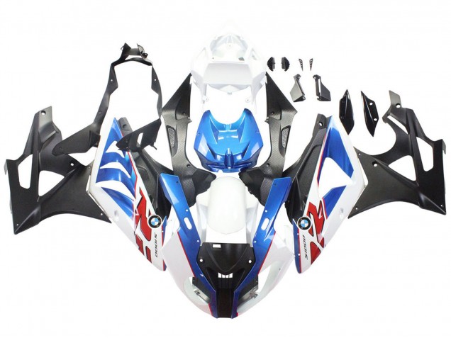 Carenados Moto BMW S1000RR 2009-2014 - Blanco Azul Negro Mate