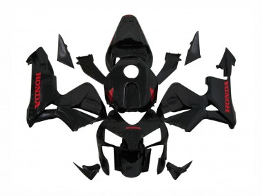 Carenados Moto Honda CBR600RR 2003-2004 - Negro Brillante Rojo Calcomanías
