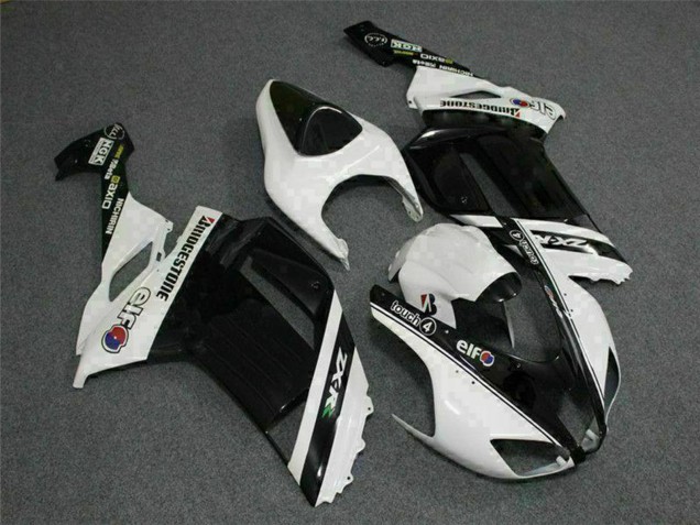Carenados Moto Kawasaki ZX6R 2007-2008 - Negro Blanco Elf