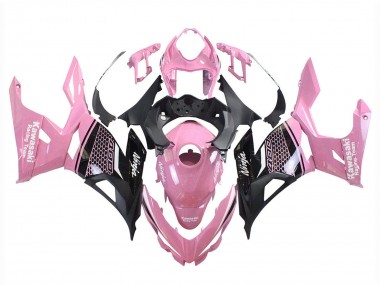 Carenados Moto Kawasaki Ninja 400 2018-2024 - Rosa Negro Mate Honeycomb