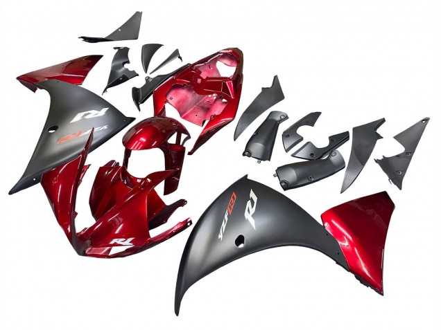 Carenados Moto Yamaha YZF 1000 R1 2009-2011 - Rojo Negro Mate