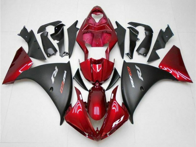 Carenados Moto Yamaha YZF 1000 R1 2009-2011 - Rojo Negro Mate