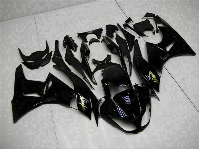 Carenados Moto Kawasaki ZX6R 2009-2012 - Negro Brillante Oro Ninja
