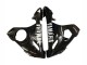 Carenados Moto Yamaha YZF R6 2003-2004 - Negro Brillante Blanco Calcomanías