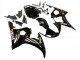 Carenados Moto Yamaha YZF R6S 2006-2009 - Negro Brillante Blanco Calcomanías