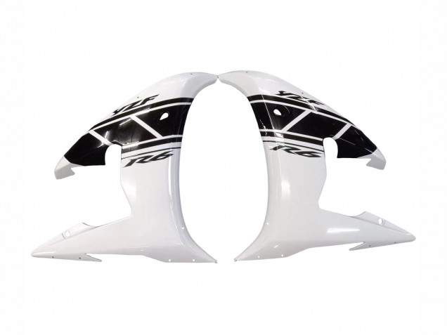 Carenado Moto Yamaha YZF R6 2003-2004 - Blanco Negro Brillante
