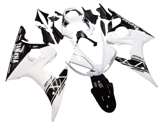 Carenados Moto Yamaha YZF R6S 2006-2009 - Blanco Negro Brillante