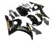 Carenados Moto Yamaha YZF R6 2003-2004 - Negro Brillante Oro Calcomanías