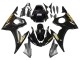 Carenados Moto Yamaha YZF R6S 2006-2009 - Negro Brillante Oro Calcomanías