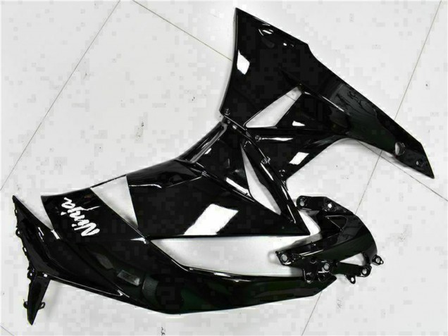 Carenados Moto Kawasaki ZX6R 2009-2012 - Negro Brillante Blanco Ninja