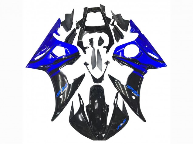Carenado Moto Yamaha YZF R6 2003-2004 - Azul Negro Brillante