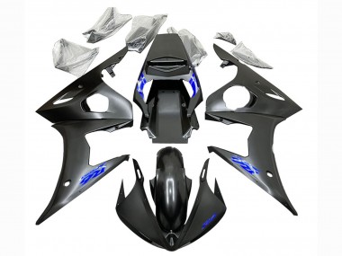 Carenados Moto Yamaha YZF R6S 2006-2009 - Negro Mate Azul