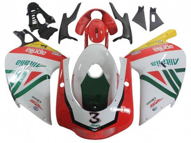 Carenados Moto Aprilia RS125 2000-2005 - Blanco Amarillo Verde Negro Alitalia 3