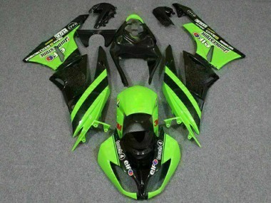 Carenados Moto Kawasaki ZX6R 2009-2012 - Verde Negro Brillante Elf Touch4 Bridgestone