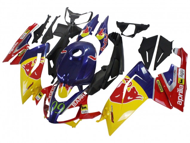 Carenados Moto Aprilia RS125 2006-2011 - Amarillo Azul Oscuro Rojo Bull