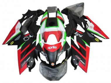 Carenado Moto Aprilia RS4 50 125 2012-2018 - Blanco Rojo Verde Negro Brillante