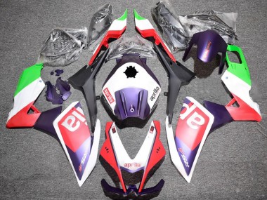Carenados Moto Aprilia RS4 50 125 2012-2018 - Blanco Verde Rojo Púrpura