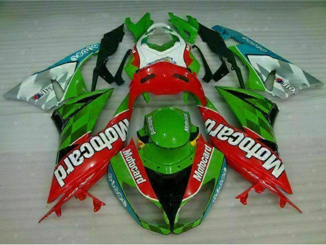 Carenados Moto Kawasaki ZX6R 2009-2012 - Verde Blanco Rojo Negro Azul Motocard