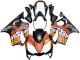 Carenados Moto Honda CBR600 F4i 2004-2007 - Negro Mate Naranja Rossi