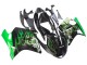 Carenado Moto Honda CBR1100XX Blackbird 1996-2007 - Negro Brillante Verde Llama