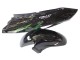 Carenado Moto Honda CBR1100XX Blackbird 1996-2007 - Negro Brillante Verde Llama