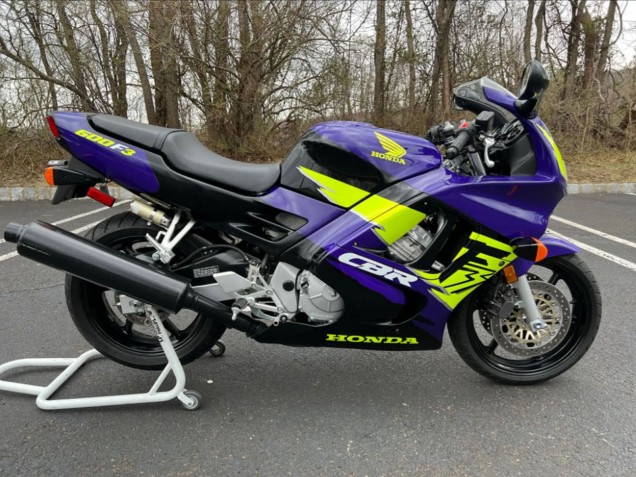 Carenados Moto Honda CBR600 F3 1997-1998 - Azul Neon Amarillo