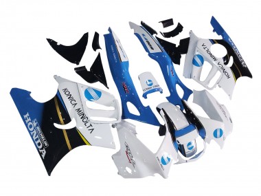 Carenados Moto Honda CBR600 F3 1997-1998 - Blanco Azul Negro Brillante