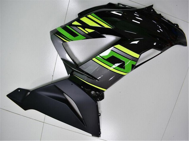 Carenados Moto Kawasaki ZX6R 2013-2018 - Verde Amarillo Negro Brillante Negro Mate