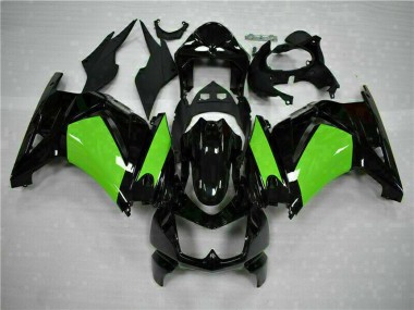 Carenados Moto Kawasaki EX250 2008-2012 - Negro Brillante Verde
