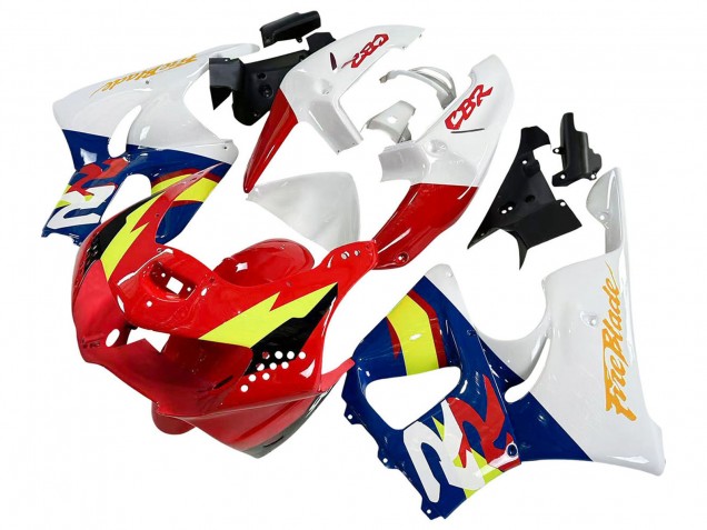 Carenados Moto Honda CBR900RR 919 1998-1999 - Blanco Rojo Amarillo Azul