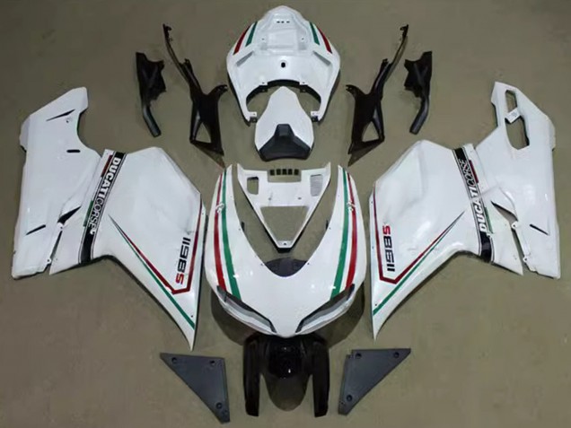 Carenados Moto Ducati 1198 2007-2014 - Blanco Rojo Verde Negro Corse
