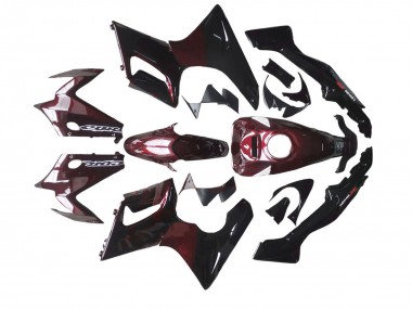 Carenados Moto Honda CBR125R 2002-2006 - Negro Brillante Rojo Llama