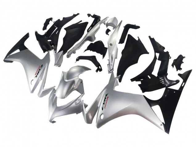 Carenado Moto Honda CBR500R 2013-2015 - Plata Negro Brillante