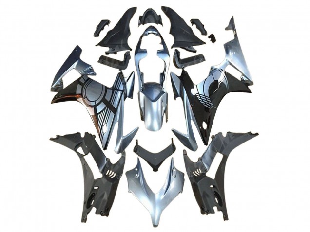 Kits Carenado Moto Honda CBR500R 2013-2015 - Plata Negro Brillante
