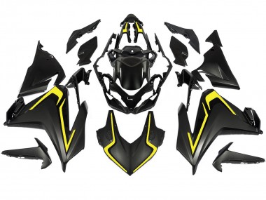 Carenados Moto Honda CBR500R 2022-2023 - Negro Mate Amarillo