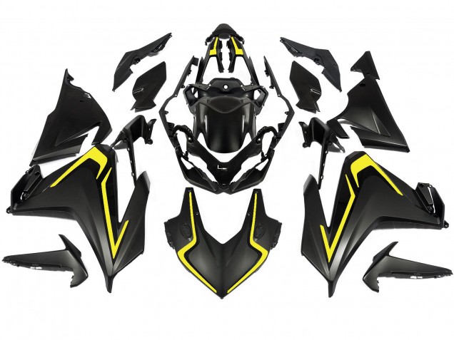 Carenados Moto Honda CBR500R 2022-2023 - Negro Mate Amarillo