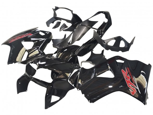 Carenados Moto Honda VFR 800 1998-2001 - Negro Brillante Rojo Calcomanía