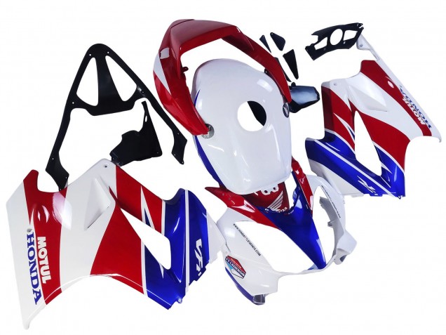 Carenados Moto Honda VFR 800 2002-2013 - Blanco Rojo Azul Motul