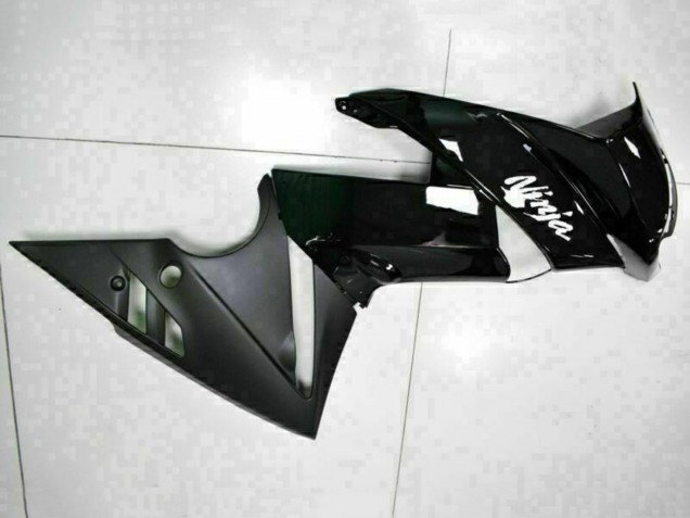 Carenados Moto Kawasaki EX650 2009-2011 - Negro Brillante Blanco Calcomanía