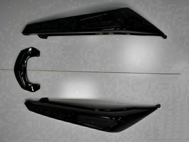 Carenados Moto Kawasaki EX650 2009-2011 - Negro Brillante Blanco Calcomanía