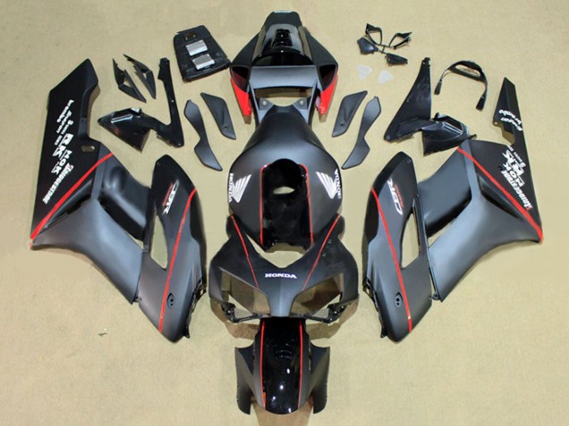 Carenados Moto Honda CBR1000RR 2004-2005 - Negro Brillante Gris Brillante Rojo Raya