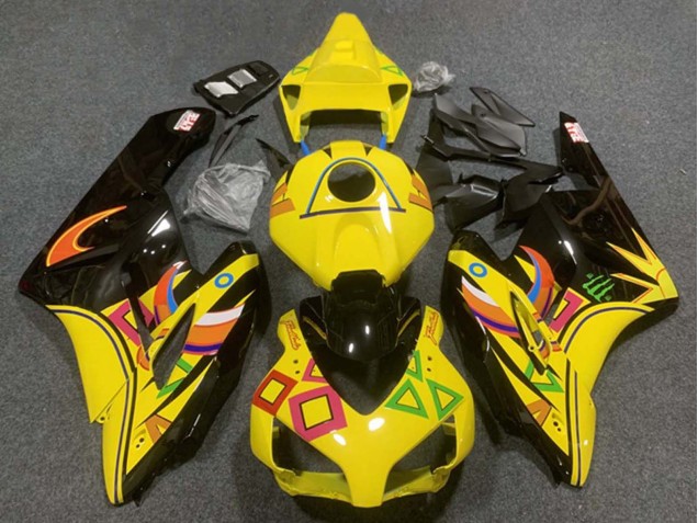 Carenados Moto Honda CBR1000RR 2004-2005 - Amarillo Negro Brillante Naranja
