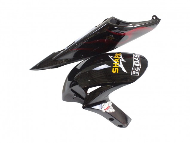 Carenados Moto Honda CBR1000RR 2006-2007 - Negro Brillante Amarillo Rojo Llama