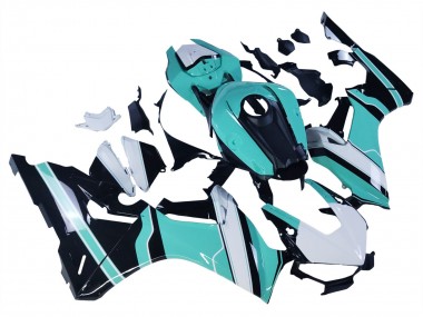 Carenados Moto Honda CBR1000RR 2017-2023 - Blanco Azul Claro Negro Brillante